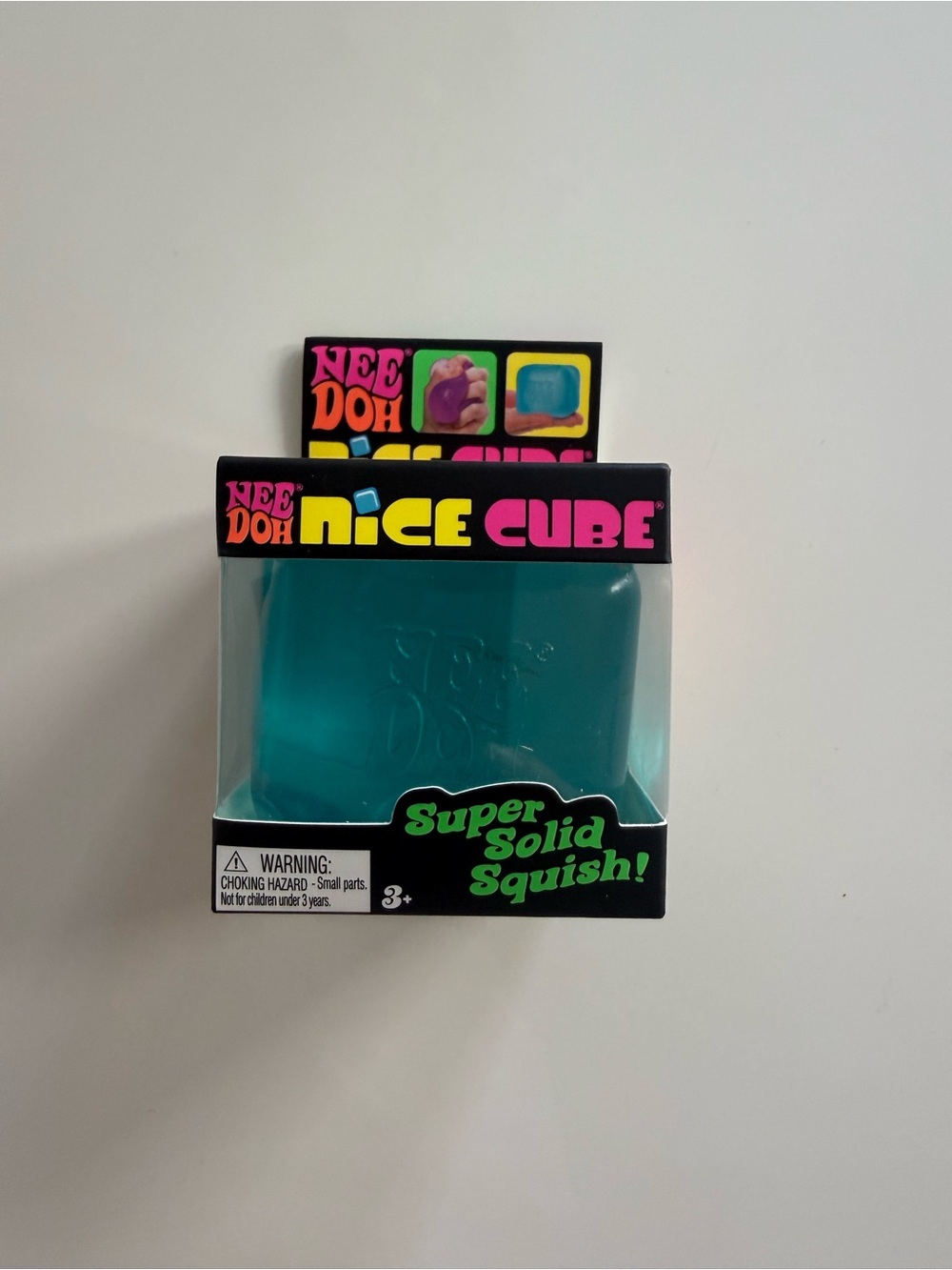 NEW NeeDoh Nice Cube Super Solid Squish - blue